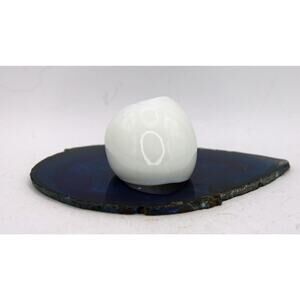 1970's Handblown White Glass Ring